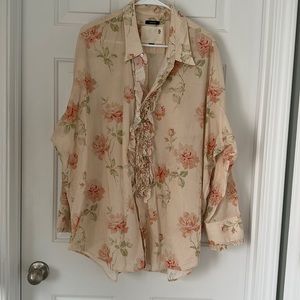 R13 floral tuxedo shirt